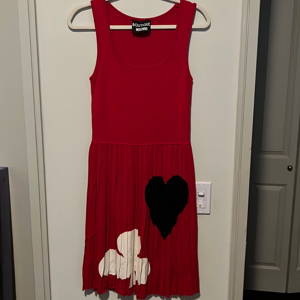 Boutique Moschino Dress with Card Suits- Queen of Hearts Costume Dress